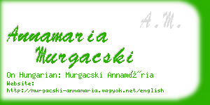 annamaria murgacski business card